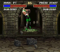 une photo d'Ã©cran de Mortal Kombat 3 sur Nintendo Super Nes